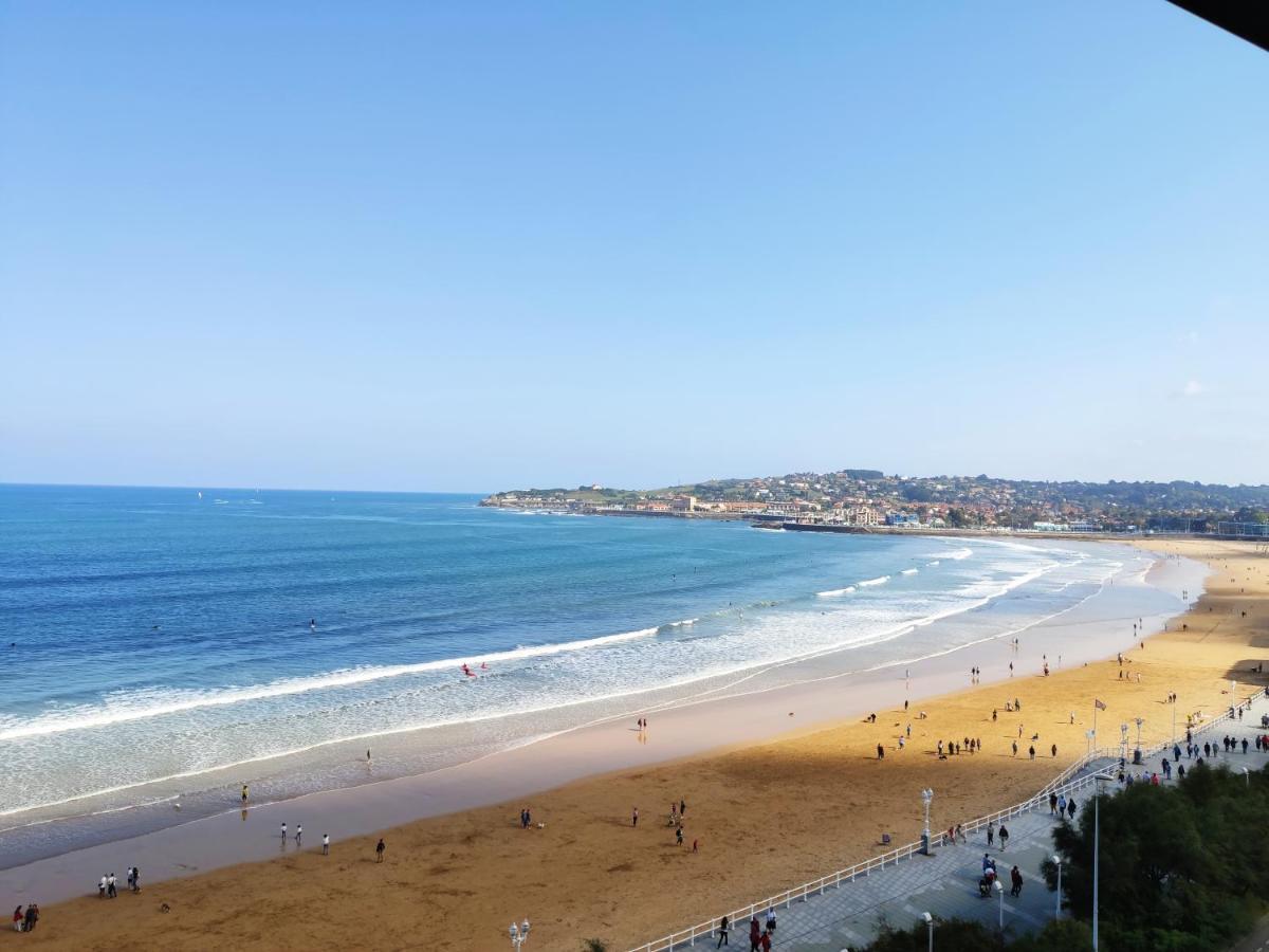 Apartamento Ezcurdia 22 Playa De San Lorenzo Primera Linea Gijón Exteriér fotografie